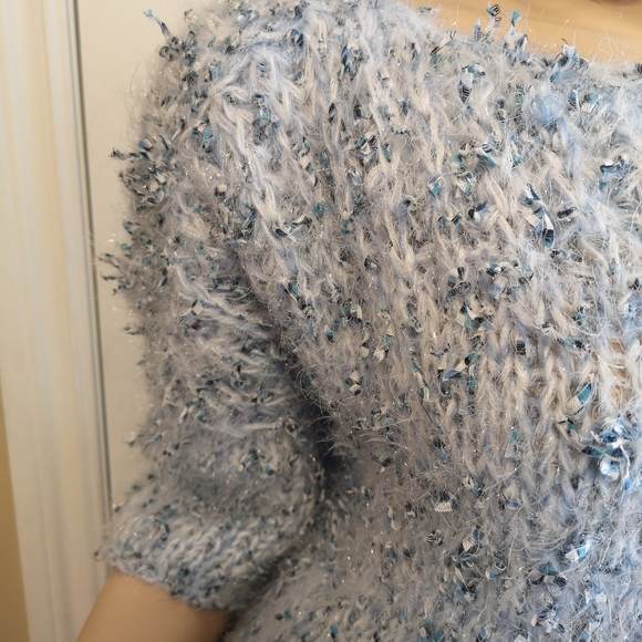 Blue knitted sweater - Picture 2 of 14